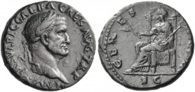 Galba, 68 – 69. As late summer 68, Æ 10.75 g. Laureate head r. Rev. Ceres seated l., holding barley ear and sceptre. C 20. RIC 292.
Very rare. Dark t...
