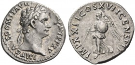 Domitian augustus, 81 – 96. Denarius 95-96, AR 3.27 g. Laureate head r. Rev. Minerva, winged, flying l., holding spear and shield. C 294. RIC 791.
Li...