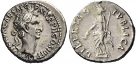 Nerva, 96 – 98. Denarius 97, AR 3.57 g. Laureate head r. Rev. Libertas holding pileus and sceptre. C 118. RIC 31.
Old cabinet tone, weakly struck on ...
