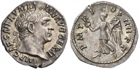 Trajan, 98 – 117. Denarius 101-102, AR 3.25 g. Laureate head r. Rev. Victory advancing l., holding wreath and palm branch. C 242. RIC 60.
Old cabinet...