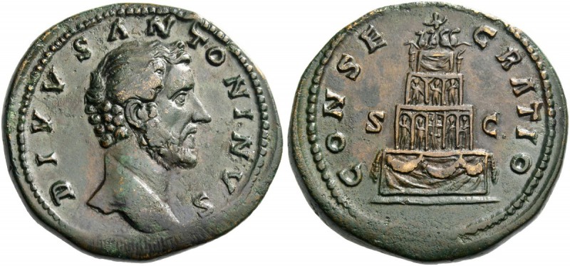 Antoninus Pius augustus, 138 – 161. Divus Antoninus. Sestertius after 161, Æ 26....