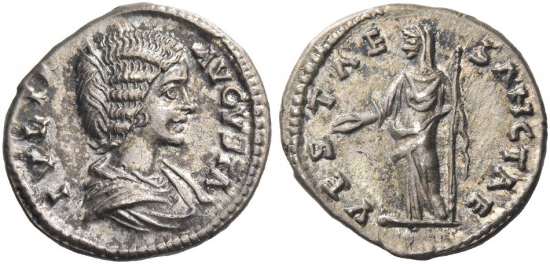 Julia Domna, wife of Septimius Severus. Denarius, Laodicea 196-202, AR 2.98 g. D...