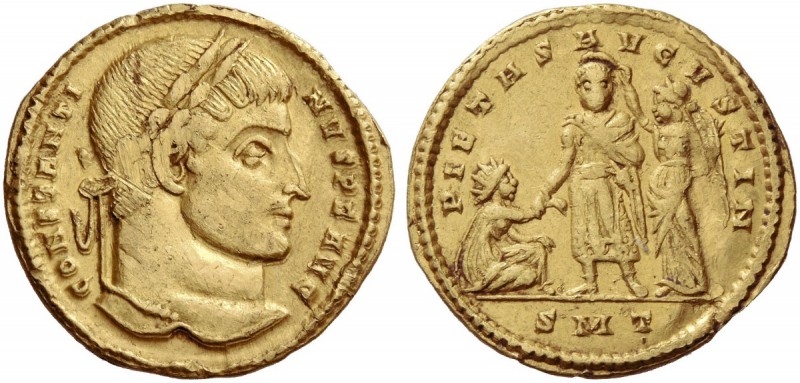 Constantine I augustus, 307 – 337. Solidus, Ticinum circa 324-325, AV 4.36 g. La...