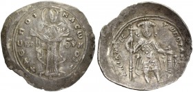 Nicephorus III Botaniates, 1078 – 1081. Miliaresion 1078-1081, AR 1.78 g. The Virgin, nimbate and orans, wearing tunic and maphorium, standing facing ...