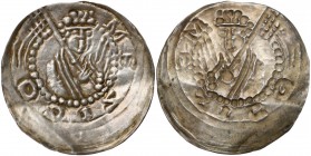 Mieszko III Stary (1173-1202), Brakteat łaciński - Książę z proporcem - RZADKOŚĆ R7