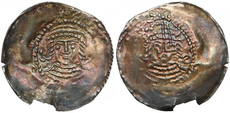 Wielkopolska, Władysław II Odonic (1207-1238), Denar jednostronny - rzadki Piękn...