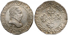 Henryk Walezy, 1/2 franka 1587-B, Rouen R2