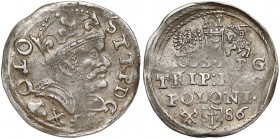 Stefan Batory, Trojak Poznań 1586 - data z prawej - rzadki