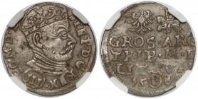 Stefan Batory, Trojak Wilno 1580 - (III) pod popiersiem