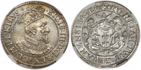 Zygmunt III Waza, Ort Gdańsk 1619 SB - przebitka z 1618