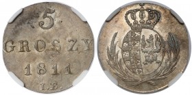 Księstwo Warszawskie, 5 groszy 1811 IB - piękna