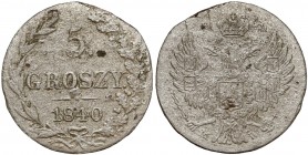 5 groszy 1840 - kropki po 5 i GROSZY - b.rzadkie R4