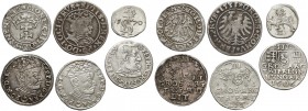 Zygmunt I - Stefan, zestaw monet 1531-1606 (6szt)