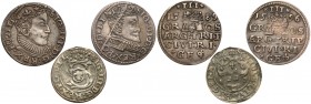 Zygmunt III Waza, Trojaki i szeląg Ryga 1589-1602 (3szt)
