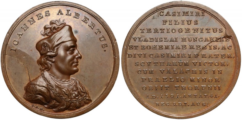 Medal SUITA KRÓLEWSKA - Jan Olbracht Znakomitej jakości odbitka z najpóźniejszej...