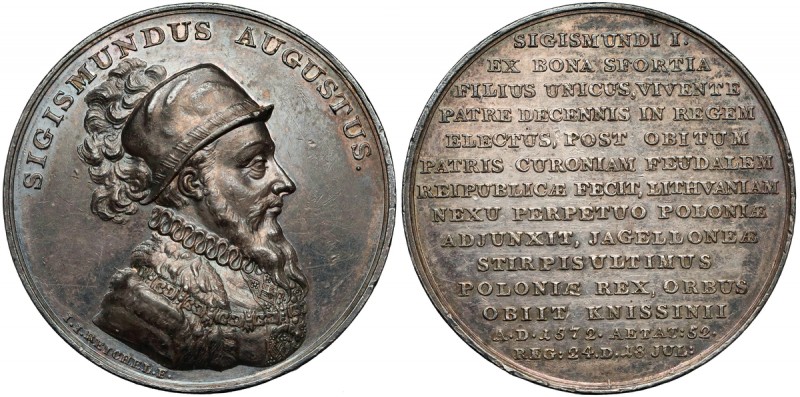 Medal SUITA KRÓLEWSKA - Zygmunt August Dawne przeczyszczenie tła awersu. Lustro ...