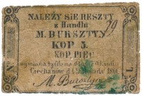 Ciechanów, M. Bursztyn, 5 kopiejek 1861