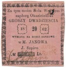 Janów, J. Szpiro, 20 groszy 1862
