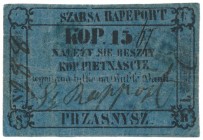 Przasnysz, Szabsa Rapeport, 15 kopiejek (XIX w.)