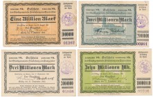 Friedeberg am Queis (Mirsk), 1 - 10 mln mk 1923 (4szt)