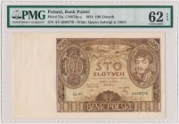 100 złotych 1934 - Ser.AV - dwie kreski w znaku wodnym