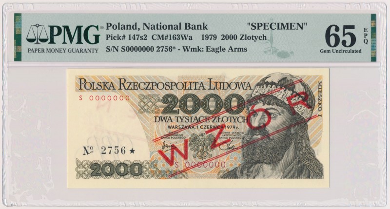 2.000 złotych 1979 - WZÓR - S 0000000 - No.2756 Reference: Miłczak 155Wa
Grade:...