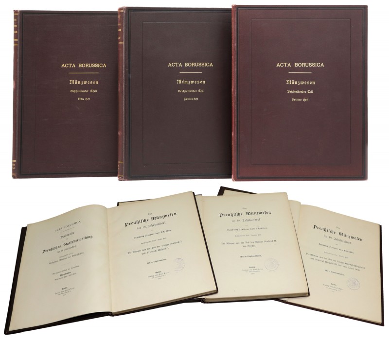 Schrötter, Das pruessuche Münzwassen... - komplet tomów 1-3, Berlin 1902-1911 Pi...