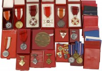 PRL - zestaw po podpułkowniku - odznaczenia i medale z legitymacjami