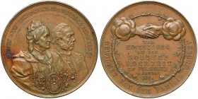 Śląsk, Wrocław, Medal złote gody Remusa Woyrscha i Cecylii Websky 1864 r. RR