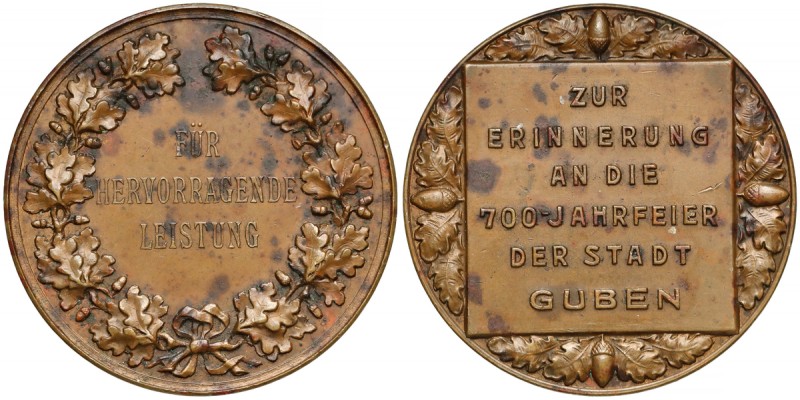 Gubin, Medal za wybitne osiągnięcia 1935 r. Niemieckojęzyczny medal wybity w 700...