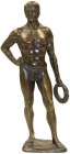 Duża figurka - Atleta - z brązu (H. Henjes) - efektowna