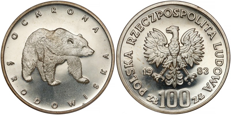 100 złotych 1983 Niedźwiedź Patyna, bez pudełka. 
Reference: Parchimowicz 295
...