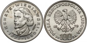 Próba NIKIEL 100 złotych 1979 Henryk Wieniawski - mała głowa