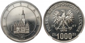 Próba NIKIEL 1.000 złotych 1987 Wratislavia