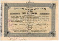 Lublin, TKM, List zastawny 500 zł 1925