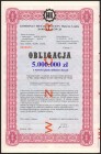 Kombinat Matalurgiczny Huta im. Lenina, WZÓR Obligacji 5 mln zł 1990
