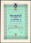 Zrzeszenie Przemysłu Ciągnikowego URSUS, WZÓR Obligacji 12 mln zł 1990