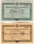A. Piasecki Fabryka Czekolady, 100 zł i 5x 1933 (2szt)