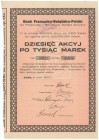 Bank Francusko-Belgijsko-Polski, Em.6, 10x 1.000 mk 1923