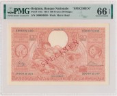 Belgium, 100 Francs = 20 Belgas (1944) SPECIMEN MAX