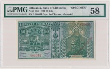 Lithuania, 50 Litu 1922 SPECIMEN - A 000054