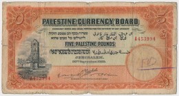 Palestine 5 Pounds 1929
