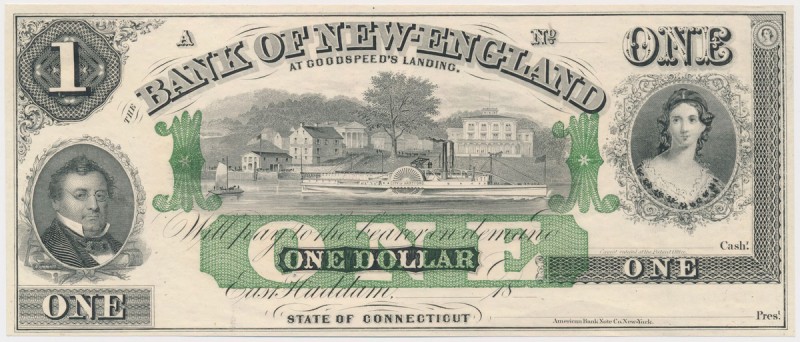 USA, New England 1 Dollar ND 
Grade: UNC/AU 

UNITED STATES, USA