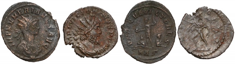 Roman Empire, Antoniani, Lot (x2) W skład zestawu wchodzi antoninian Numeriana o...