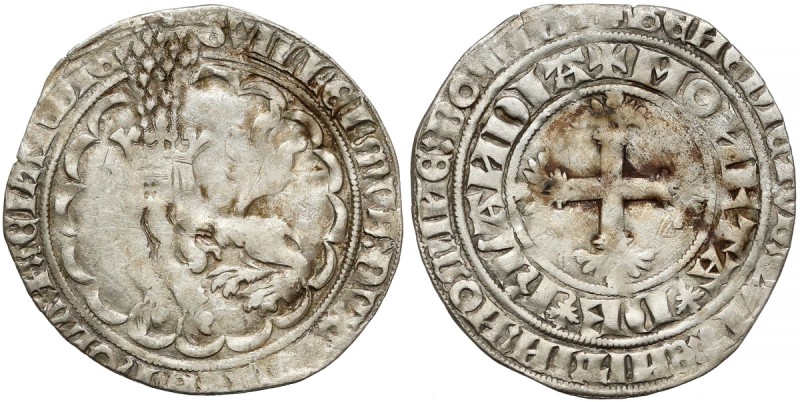 Niderlandy, Willem V (1345-1389), Dwugrosz Srebro, średnica 28.8-29.6 mm, waga 2...