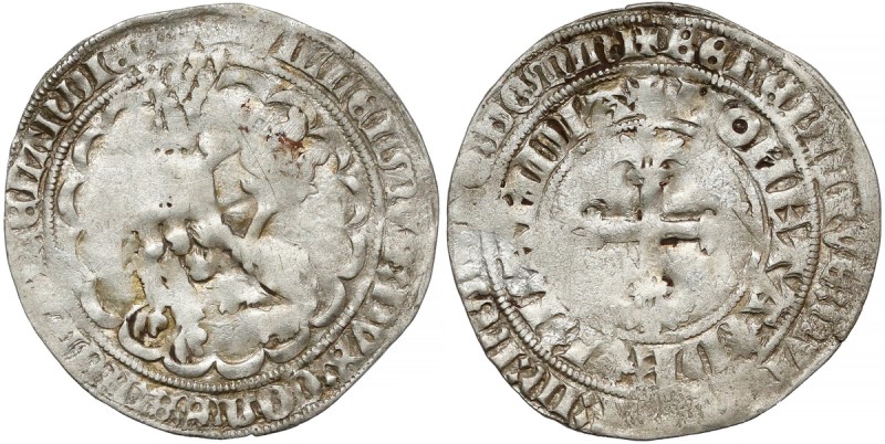 Niderlandy, Willem V (1345-1389), Dwugrosz Srebro, średnica 30.4-30.9 mm, waga 2...