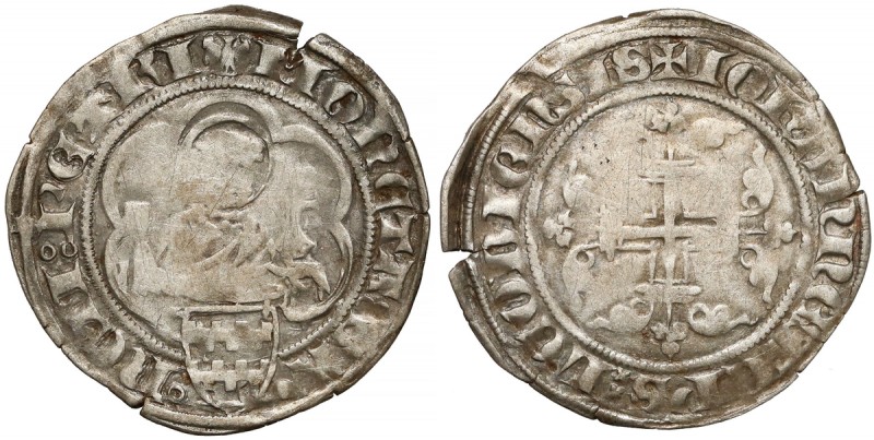 Niderlandy, Jean d'Arckel (1364-1378), Grosz srebrny Waga: 2,44 g. Średnica: 27,...