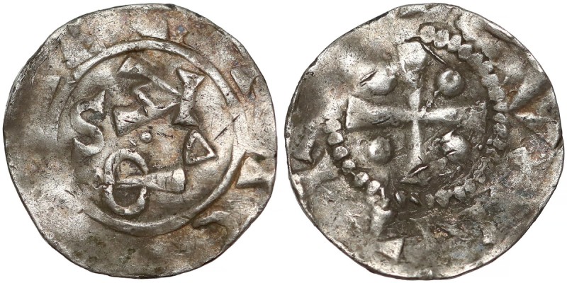 Niemcy, Henryk II (1002-1014), Denar Deventer Srebro, średnica 17 mm, waga 1.06 ...
