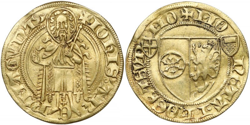 Deutschland, Mainz, Johann II von Nassau, Goldgulden Hoechst (1 Złoto, średnica ...