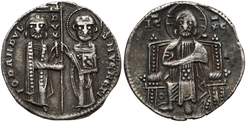 Włochy, Wenecja, Giovanni Dandolo (1280-1289), Grosso Srebro, średnica 20.2-20.4...